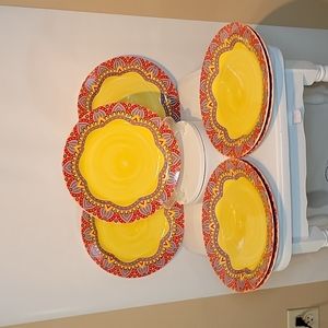 Elama Mandala Stoneware Dinner Plates